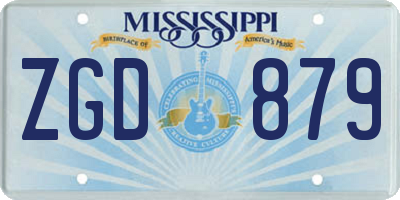 MS license plate ZGD879