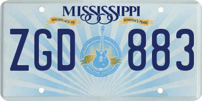 MS license plate ZGD883
