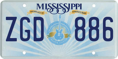 MS license plate ZGD886