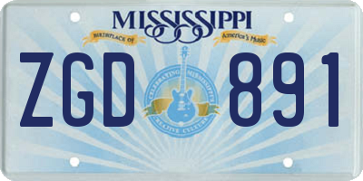 MS license plate ZGD891