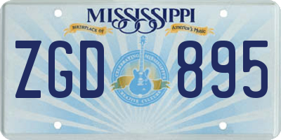 MS license plate ZGD895