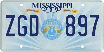 MS license plate ZGD897