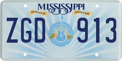 MS license plate ZGD913