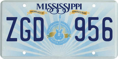 MS license plate ZGD956