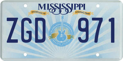 MS license plate ZGD971