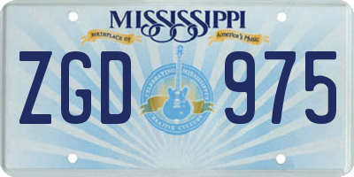 MS license plate ZGD975