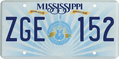 MS license plate ZGE152