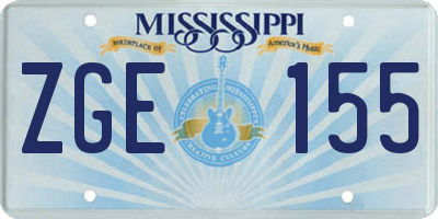 MS license plate ZGE155