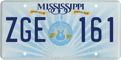 MS license plate ZGE161