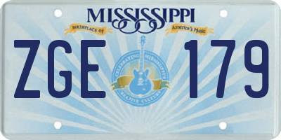 MS license plate ZGE179