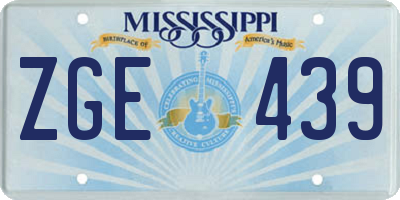 MS license plate ZGE439