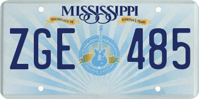MS license plate ZGE485