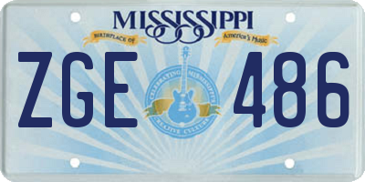 MS license plate ZGE486