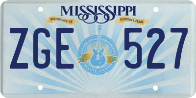 MS license plate ZGE527