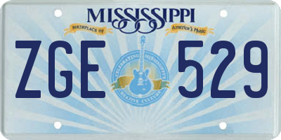 MS license plate ZGE529