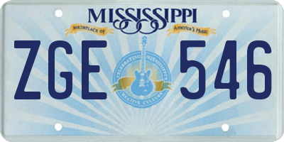 MS license plate ZGE546
