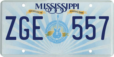 MS license plate ZGE557