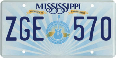 MS license plate ZGE570