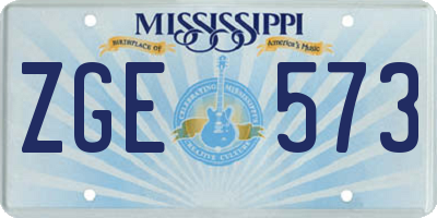 MS license plate ZGE573