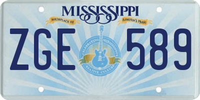 MS license plate ZGE589