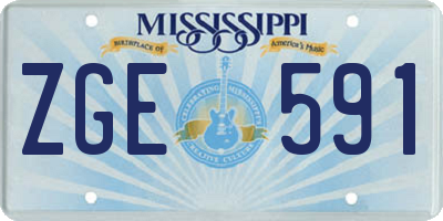MS license plate ZGE591