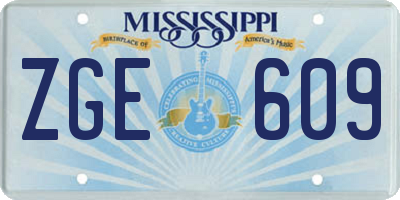 MS license plate ZGE609