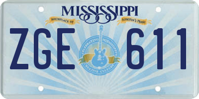 MS license plate ZGE611