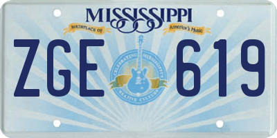 MS license plate ZGE619