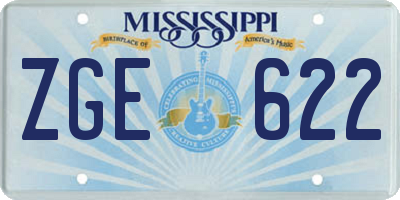 MS license plate ZGE622