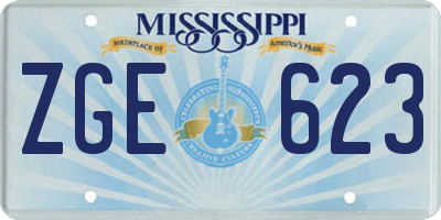 MS license plate ZGE623