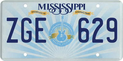 MS license plate ZGE629