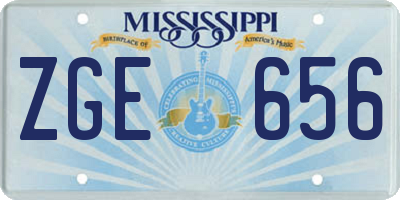 MS license plate ZGE656