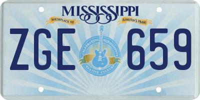 MS license plate ZGE659