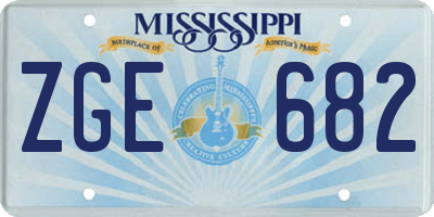 MS license plate ZGE682