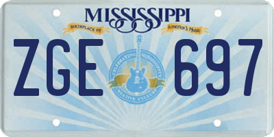 MS license plate ZGE697