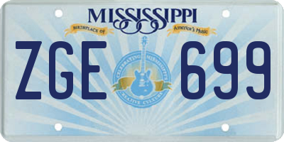 MS license plate ZGE699