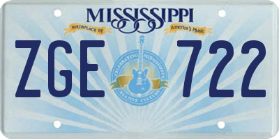 MS license plate ZGE722