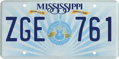 MS license plate ZGE761