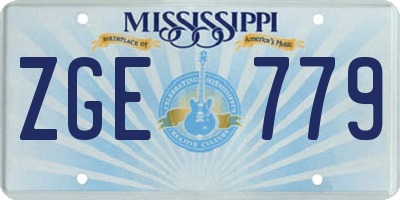MS license plate ZGE779