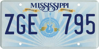 MS license plate ZGE795