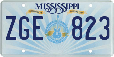 MS license plate ZGE823
