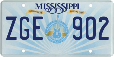 MS license plate ZGE902