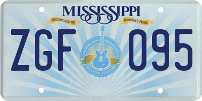 MS license plate ZGF095