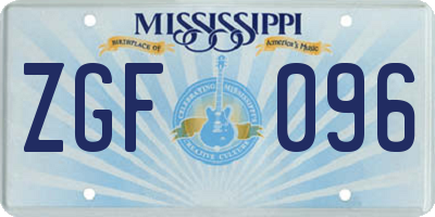 MS license plate ZGF096