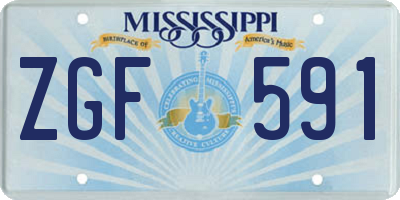 MS license plate ZGF591