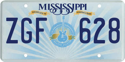 MS license plate ZGF628