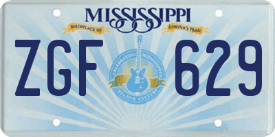 MS license plate ZGF629