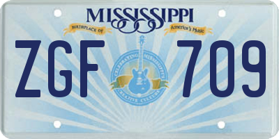 MS license plate ZGF709
