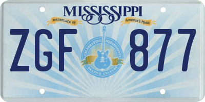 MS license plate ZGF877