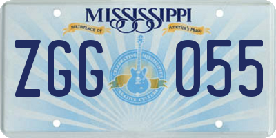 MS license plate ZGG055
